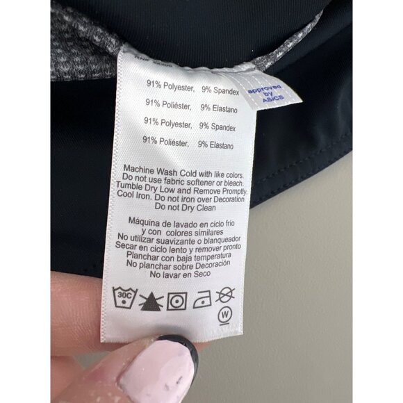 Asics Everysport Short Womens M Elastic Waist Black White Athleisure Workout NEW - Picture 11 of 15